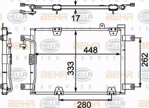 HELLA 8FC 351 303-781 - Конденсатор, кондиціонер autocars.com.ua