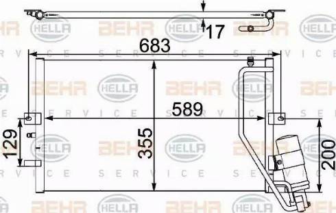 HELLA 8FC 351 304-131 - Конденсатор кондиционера avtokuzovplus.com.ua