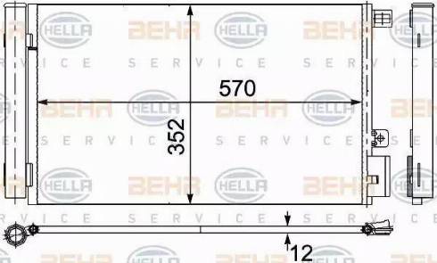 HELLA 8FC 351 304-261 - Конденсатор, кондиціонер autocars.com.ua