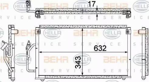 HELLA 8FC 351 304-411 - Конденсатор, кондиціонер autocars.com.ua