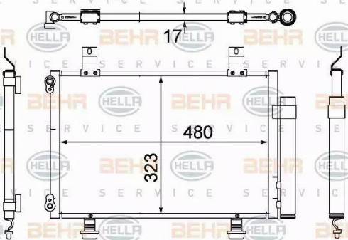 HELLA 8FC 351 304-431 - Конденсатор, кондиціонер autocars.com.ua