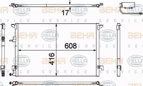 HELLA 8FC 351 304-471 - Конденсатор кондиционера avtokuzovplus.com.ua