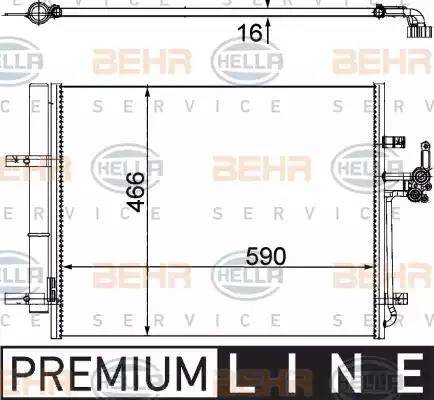 HELLA 8FC 351 304-491 - Конденсатор кондиционера autodnr.net