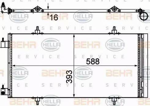 HELLA 8FC 351 305-231 - Конденсатор, кондиціонер autocars.com.ua