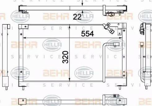 HELLA 8FC 351 306-131 - Конденсатор кондиционера avtokuzovplus.com.ua