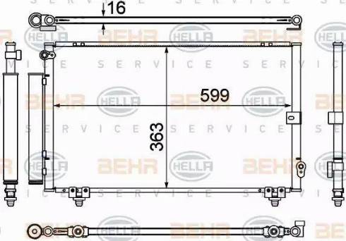 HELLA 8FC 351 307-771 - Конденсатор кондиционера avtokuzovplus.com.ua