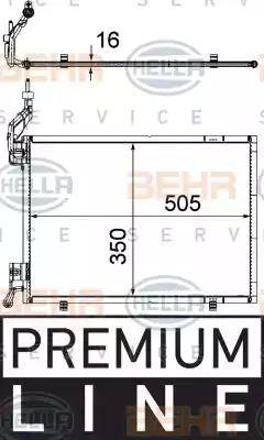 HELLA 8FC 351 309-271 - Конденсатор, кондиціонер autocars.com.ua