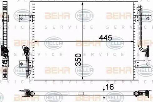 HELLA 8FC 351 309-311 - Конденсатор, кондиціонер autocars.com.ua