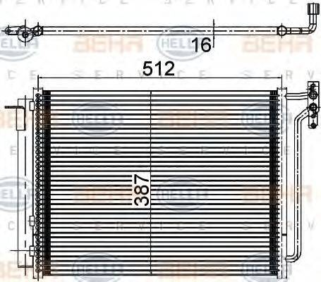 HELLA 8FC 351 309-541 - Конденсатор, кондиціонер autocars.com.ua