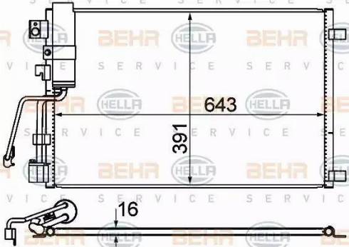 HELLA 8FC 351 310-141 - Конденсатор кондиционера avtokuzovplus.com.ua