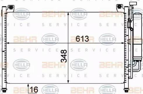 HELLA 8FC 351 310-241 - Конденсатор, кондиціонер autocars.com.ua