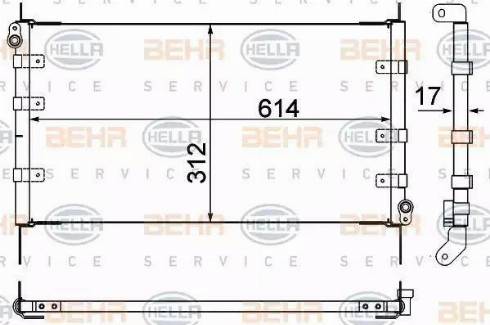 HELLA 8FC 351 310-341 - Конденсатор, кондиціонер autocars.com.ua