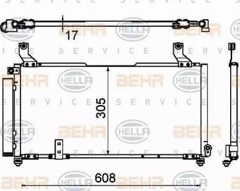 HELLA 8FC 351 310-761 - Конденсатор, кондиціонер autocars.com.ua