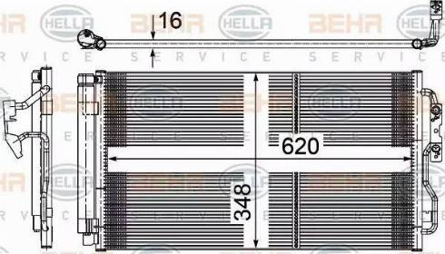 HELLA 8FC 351 316-584 - Конденсатор, кондиціонер autocars.com.ua