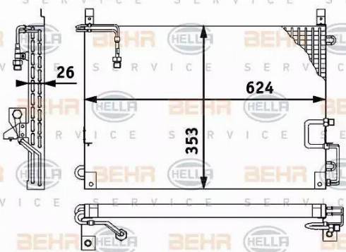 HELLA 8FC 351 317-141 - Конденсатор, кондиціонер autocars.com.ua