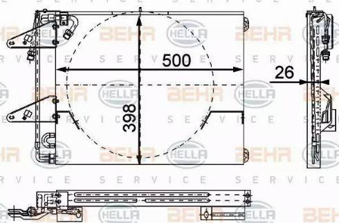 HELLA 8FC 351 317-191 - Конденсатор, кондиціонер autocars.com.ua