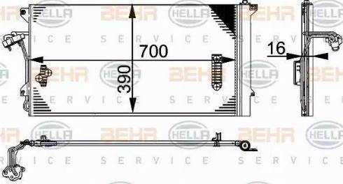 HELLA 8FC 351 317-464 - Конденсатор кондиционера autodnr.net