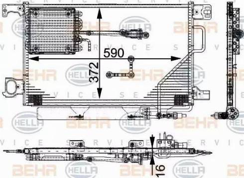 HELLA 8FC 351 317-491 - Конденсатор, кондиціонер autocars.com.ua