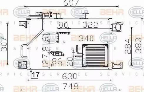 HELLA 8FC 351 317-494 - Конденсатор, кондиціонер autocars.com.ua