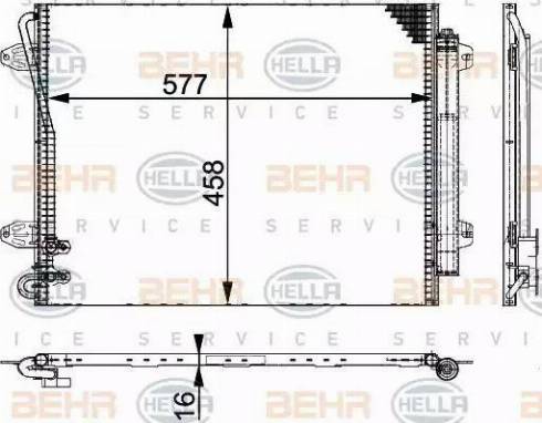 HELLA 8FC 351 317-551 - Конденсатор, кондиціонер autocars.com.ua