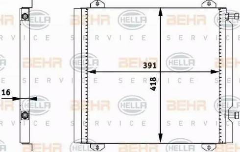 HELLA 8FC 351 317-761 - Конденсатор, кондиціонер autocars.com.ua