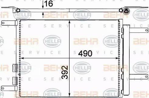 HELLA 8FC 351 318-651 - Конденсатор, кондиціонер autocars.com.ua