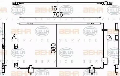 HELLA 8FC 351 318-711 - Конденсатор кондиционера avtokuzovplus.com.ua