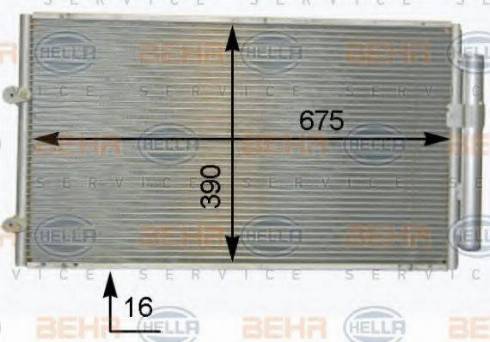 HELLA 8FC 351 319-341 - Конденсатор, кондиціонер autocars.com.ua