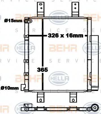 HELLA 8FC 351 343-021 - Конденсатор кондиционера avtokuzovplus.com.ua