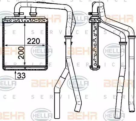 HELLA 8FH 351 000-151 - Теплообменник, отопление салона autodnr.net