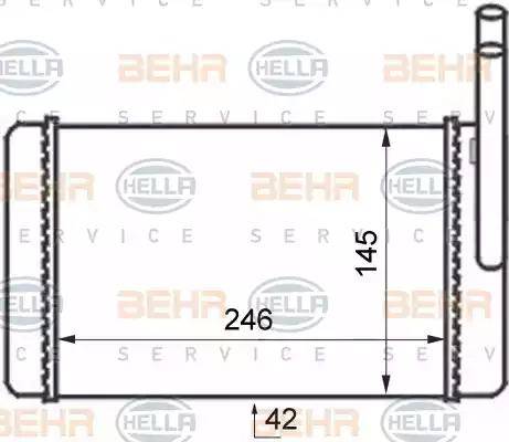 HELLA 8FH 351 024-311 - Теплообменник, отопление салона avtokuzovplus.com.ua