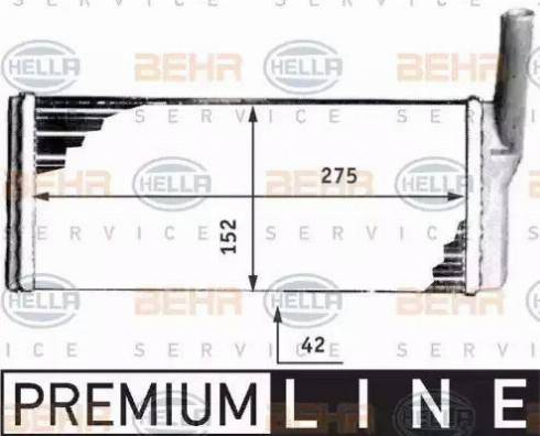 HELLA 8FH 351 311-531 - Теплообмінник, опалення салону autocars.com.ua