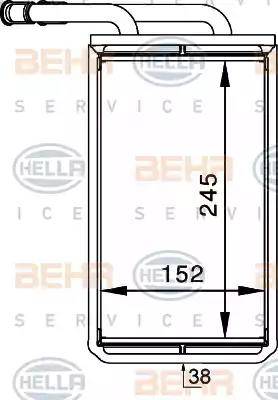 HELLA 8FH 351 313-101 - Теплообменник, отопление салона avtokuzovplus.com.ua