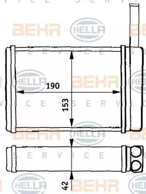 HELLA 8FH 351 313-121 - Теплообменник, отопление салона avtokuzovplus.com.ua