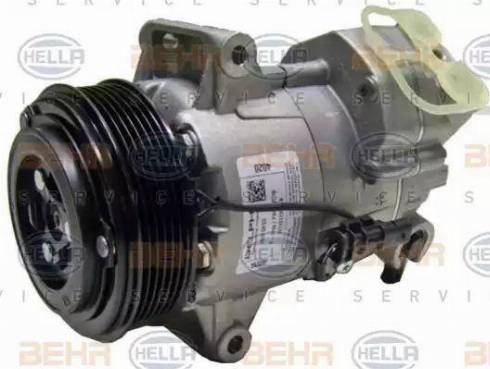 HELLA 8FK 351 002-281 - Компресор, кондиціонер autocars.com.ua