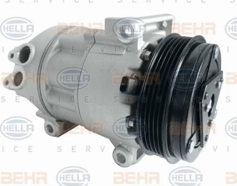 HELLA 8FK 351 002-791 - Компресор, кондиціонер autocars.com.ua