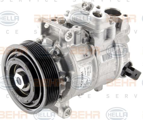 HELLA 8FK 351 007-091 - Компресор, кондиціонер autocars.com.ua