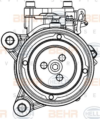 HELLA 8FK 351 007-221 - Компрессор кондиционера autodnr.net