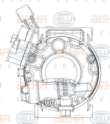 HELLA 8FK 351 008-101 - Компрессор кондиционера avtokuzovplus.com.ua