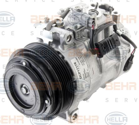 HELLA 8FK 351 008-301 - Компресор, кондиціонер autocars.com.ua