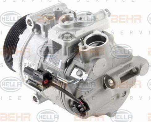 HELLA 8FK 351 008-321 - Компресор, кондиціонер autocars.com.ua