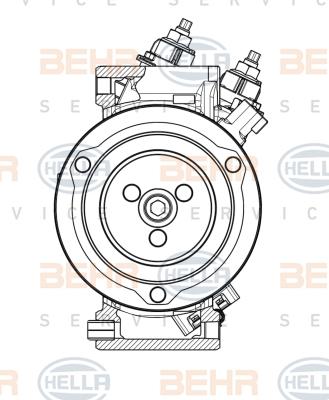 HELLA 8FK 351 009-471 - Компрессор кондиционера avtokuzovplus.com.ua