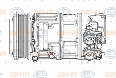 HELLA 8FK 351 009-471 - Компрессор кондиционера avtokuzovplus.com.ua