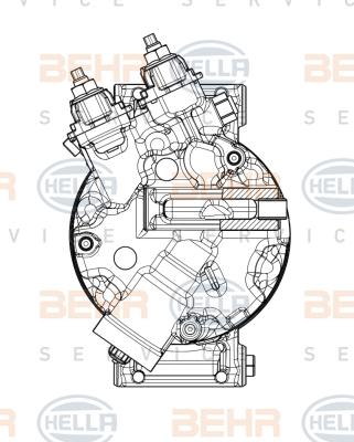 HELLA 8FK 351 009-471 - Компрессор кондиционера avtokuzovplus.com.ua