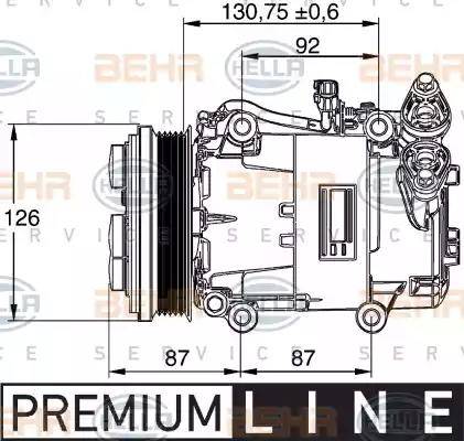 HELLA 8FK 351 113-451 - Компрессор кондиционера avtokuzovplus.com.ua