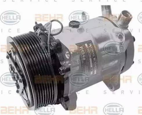 HELLA 8FK 351 126-001 - Компресор, кондиціонер autocars.com.ua