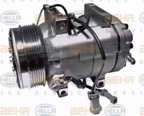 HELLA 8FK 351 133-031 - Компресор, кондиціонер autocars.com.ua