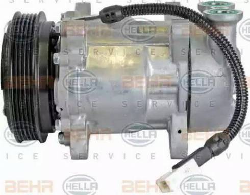 HELLA 8FK 351 316-931 - Компресор, кондиціонер autocars.com.ua