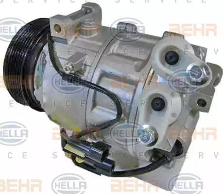 HELLA 8FK 351 322-321 - Компресор, кондиціонер autocars.com.ua