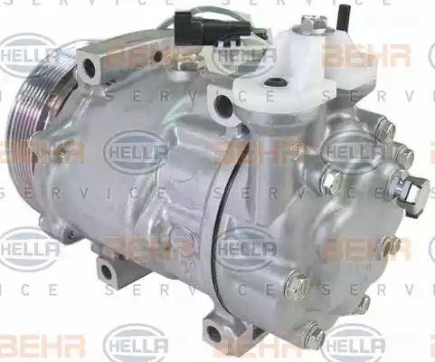 HELLA 8FK 351 334-291 - Компресор, кондиціонер autocars.com.ua